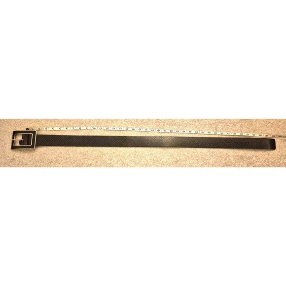 Banana Republic Dark Brown Genuine Leather Reptile Print Wide Belt Size M EUC - Picture 3 of 6